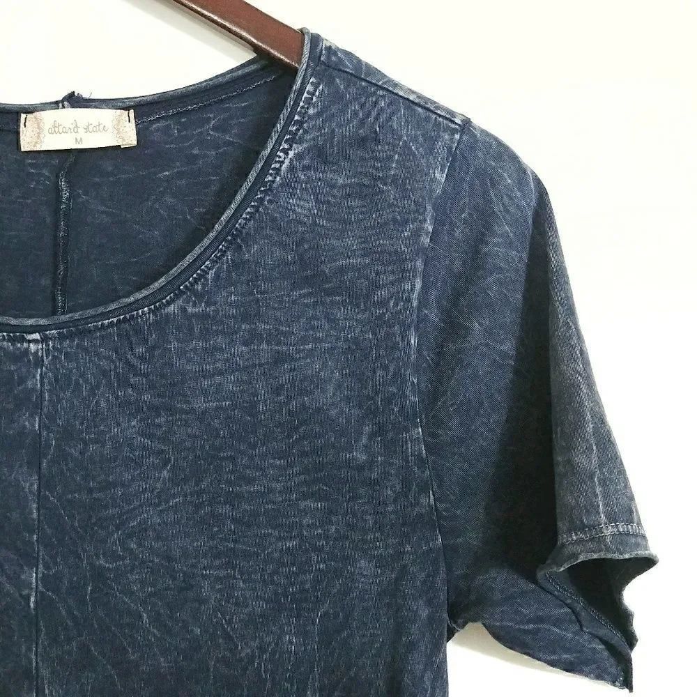 Altar'd State Distressed Boho Ruffle Top Medium - Picture 3 of 4